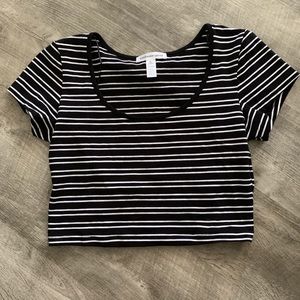 Black and white crop top